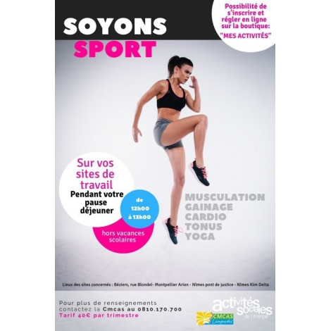 SOYONS SPORT BEZIERS SEPTEMBRE -DECEMBRE 2022